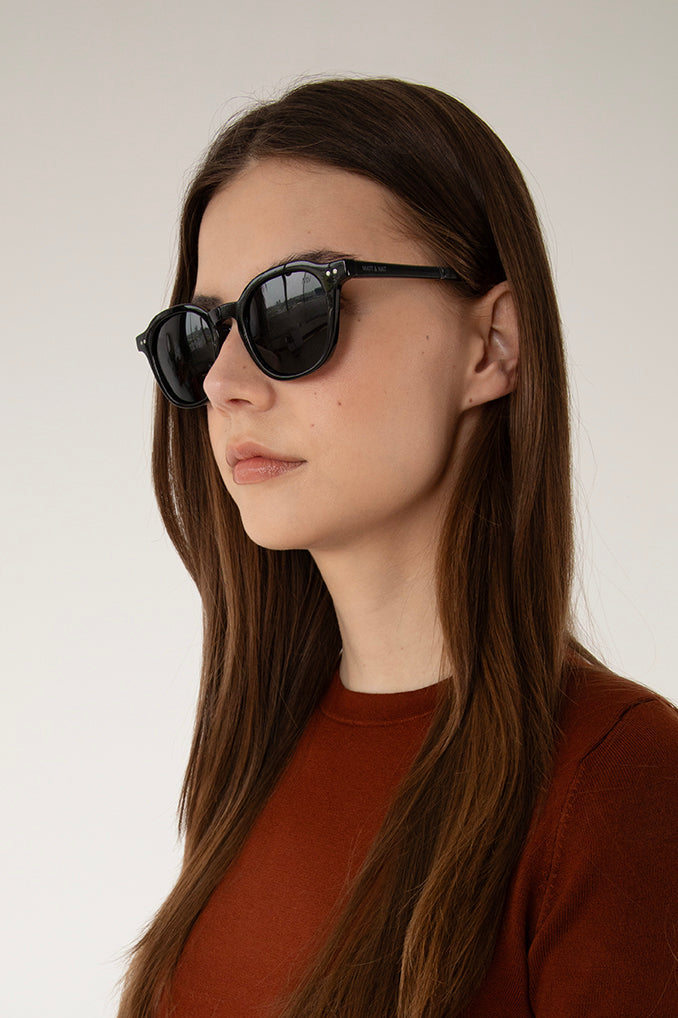 Nika Foldable Sunglasses - Black | Matt & Nat