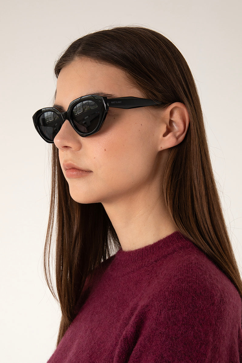 Laci Cat Eye Black Sunglasses | Matt & Nat