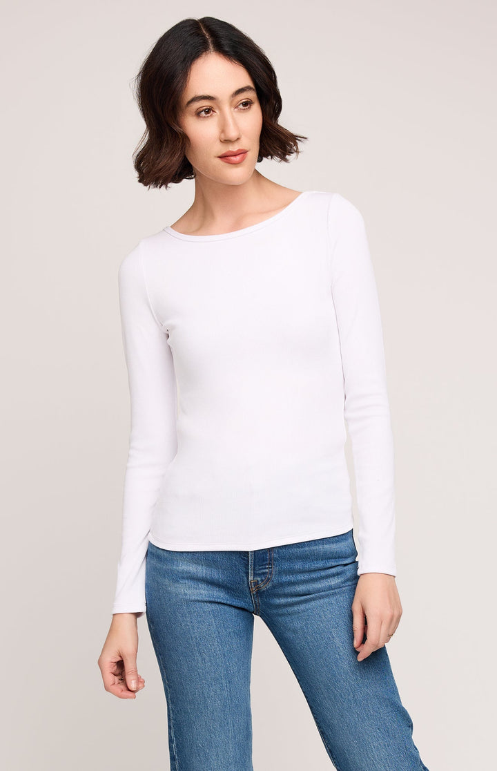 Ingrid Long Sleeve Top - White | Gentle Fawn