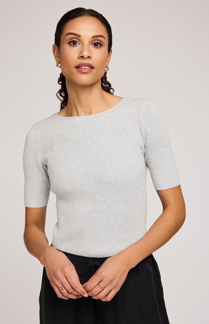Rooney Knit Top - Heather Ash | Gentle Fawn