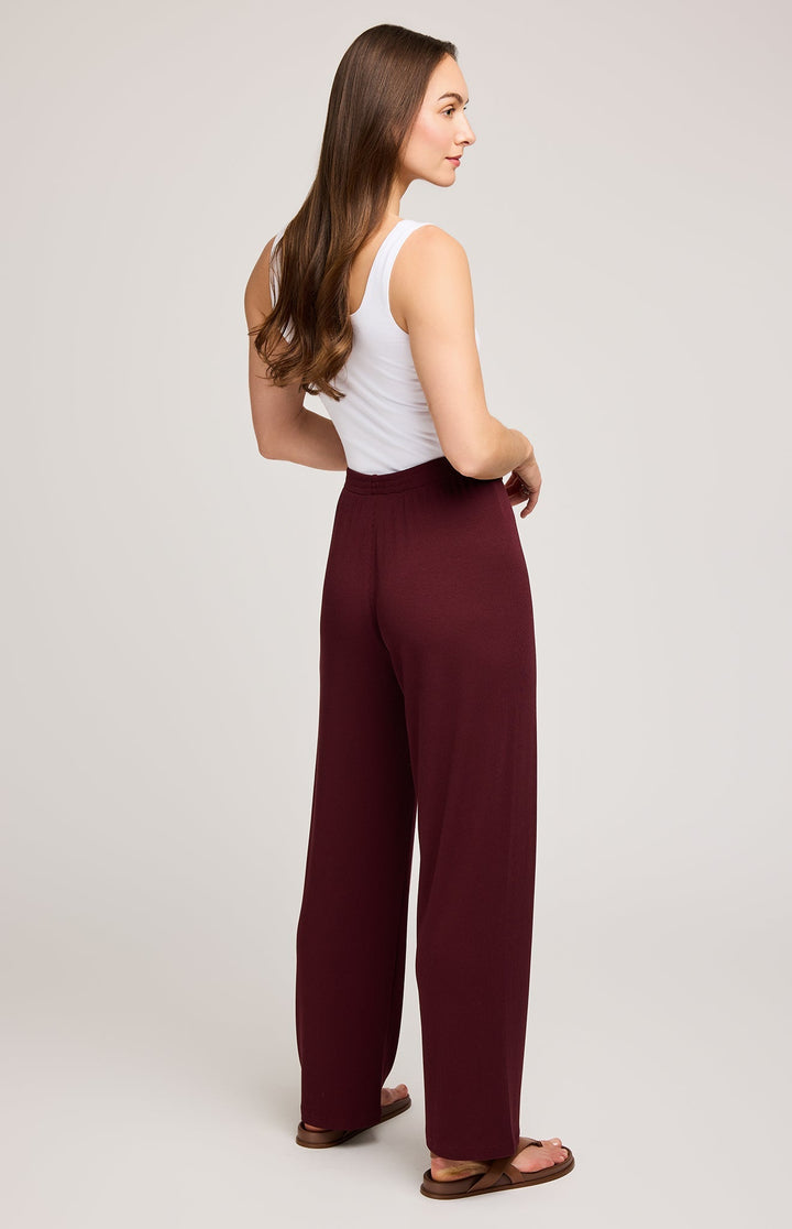 Greer Ribbed Pant - Merlot | Gentle Fawn