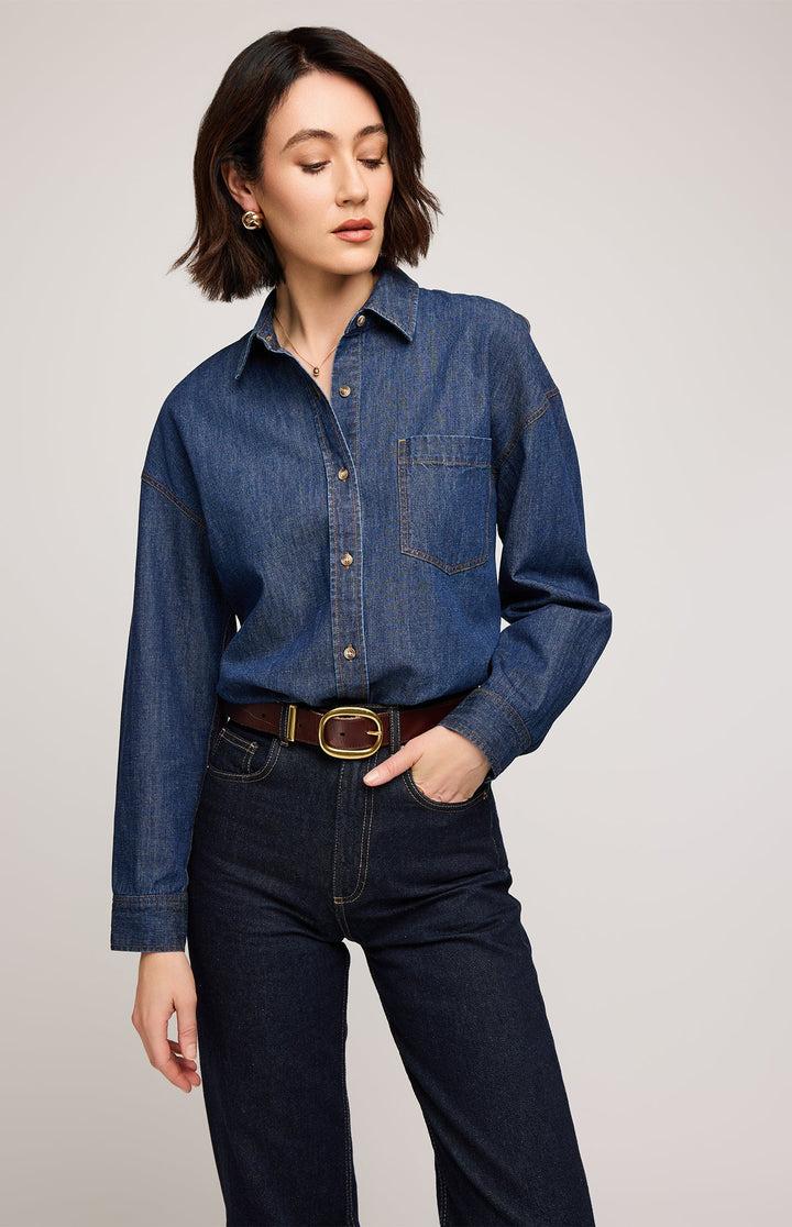 Whitney Denim Button Down Shirt | Gentle Fawn