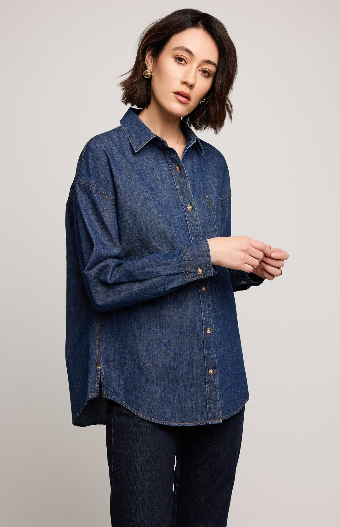 Whitney Denim Button Down Shirt | Gentle Fawn