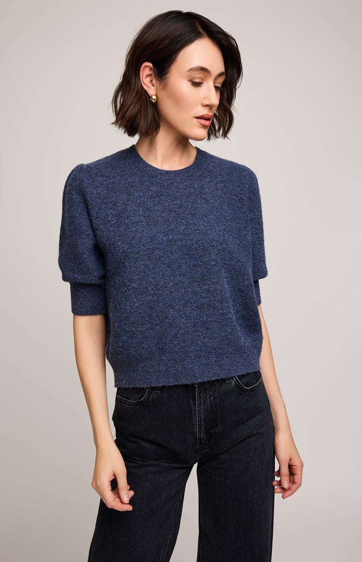 Marisol Light Knit Sweater - Heather Blue | Gentle Fawn
