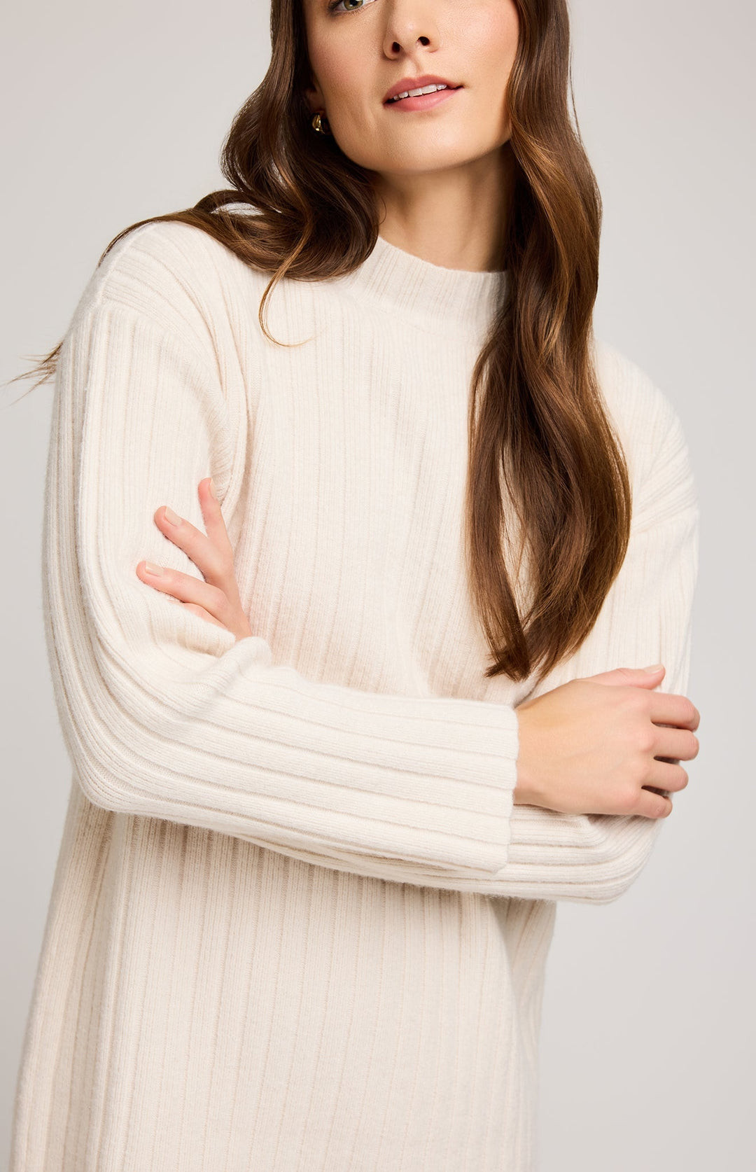 Yvette Sweater Dress - Cream | Gentle Fawn