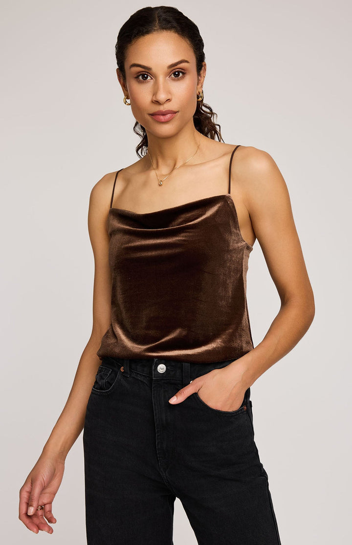 Sophie Velvet Tank - Ganache | Gentle Fawn
