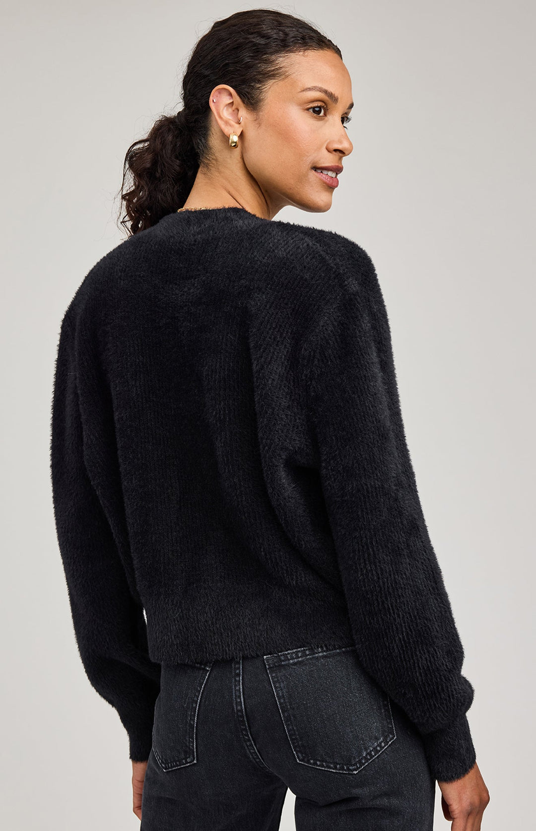 Theodora Cardigan Sweater - Black | Gentle Fawn