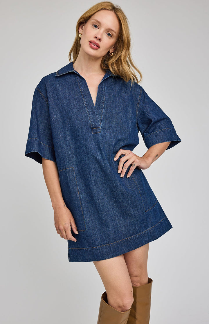 Evelina Denim Dress | Gentle Fawn