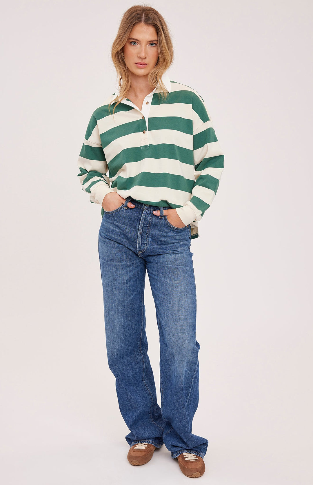 Britt Rugby Stripe Shirt | Gentle Fawn