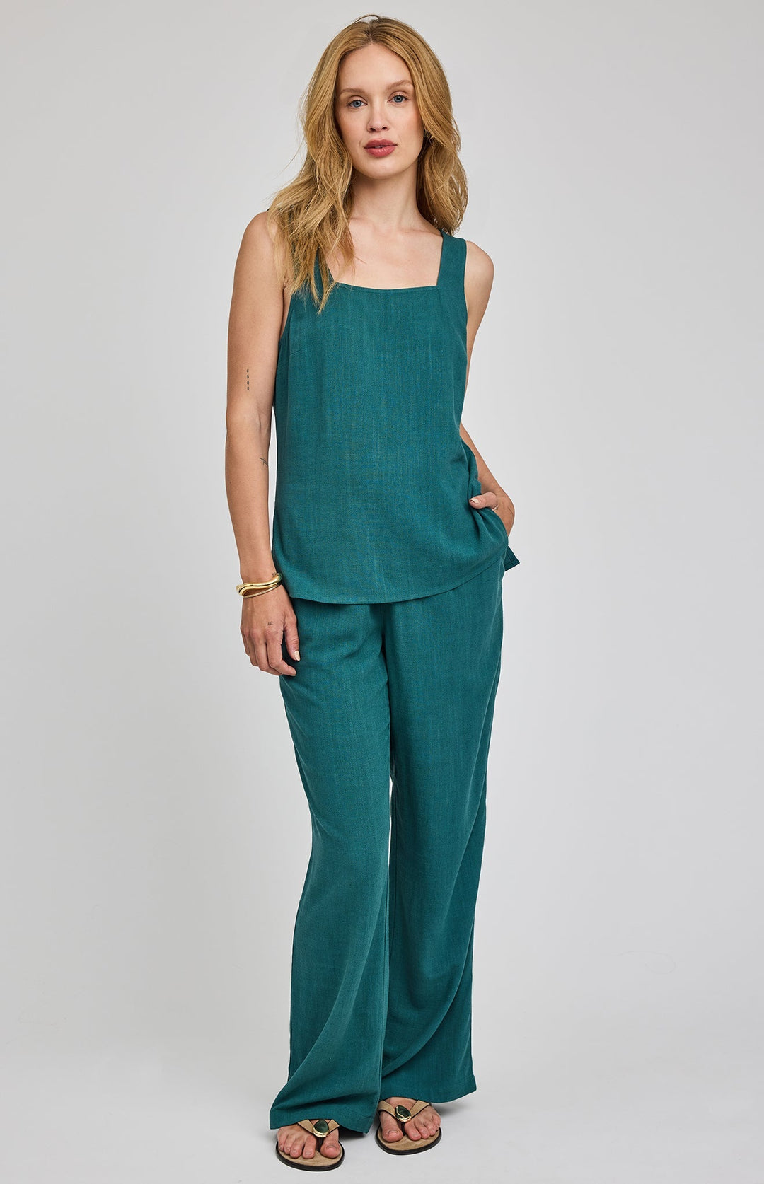 Finley Linen Wide Leg Pant | Gentle Fawn