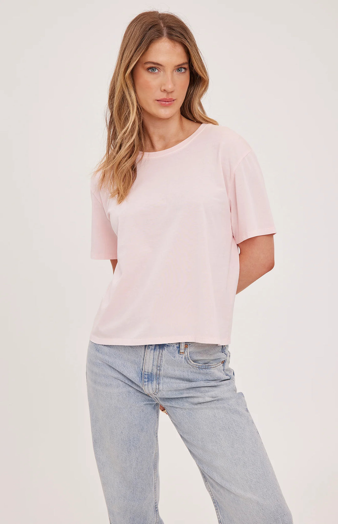 Brigitte Cotton T-Shirt in Seashell | Gentle Fawn
