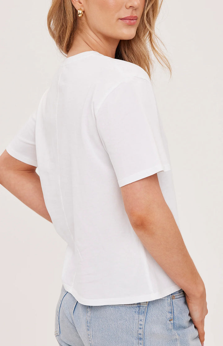 Brigitte Cotton T-Shirt in White | Gentle Fawn