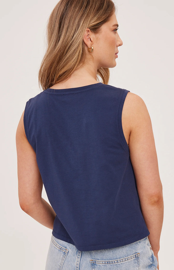 Kate Cotton Tank in Navy | Gentle Fawn