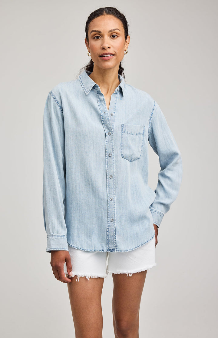 Ozzy Button Down Shirt in Light Blue | Gentle Fawn