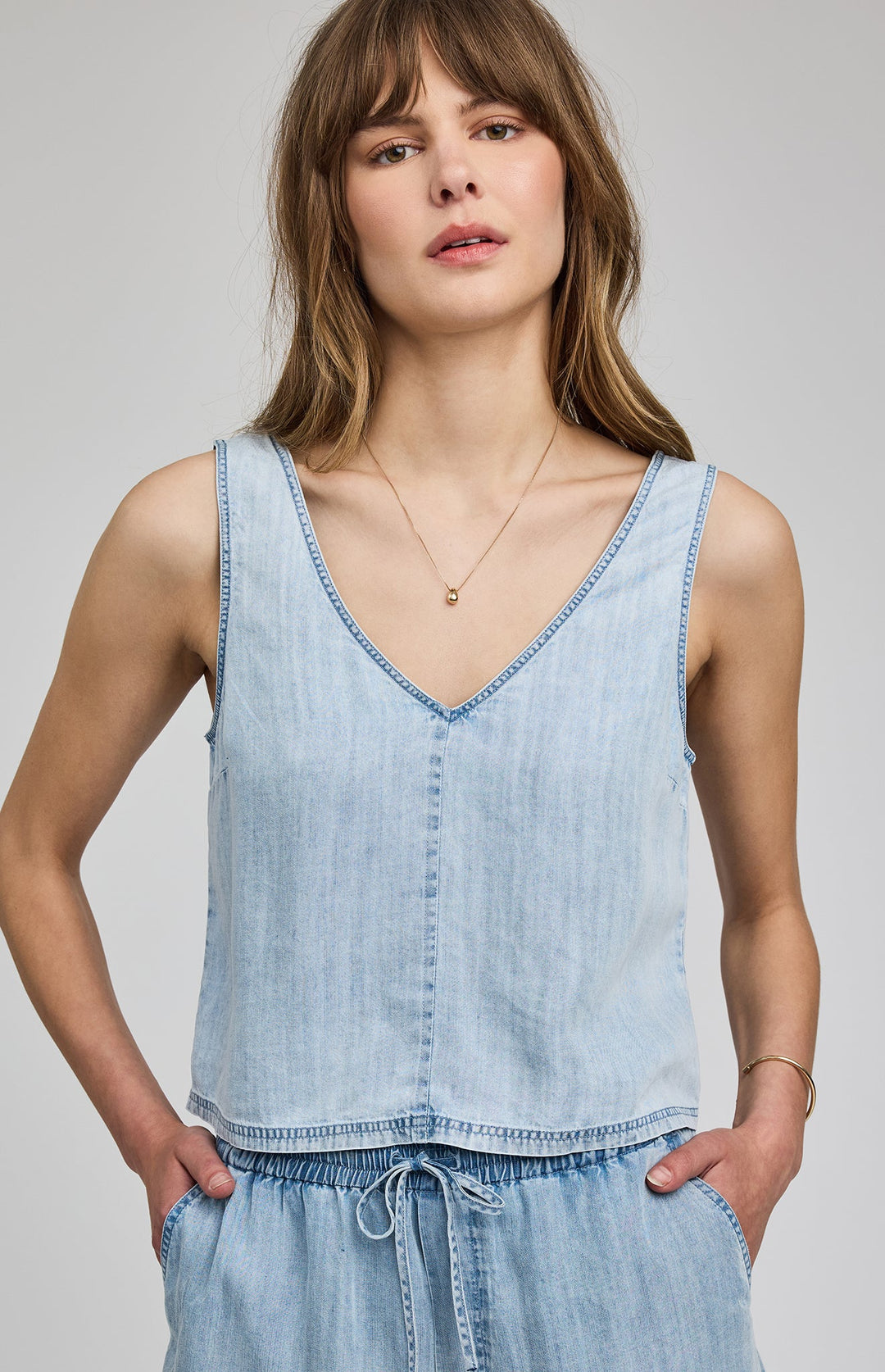 Colette Tank in Light Blue | Gentle Fawn