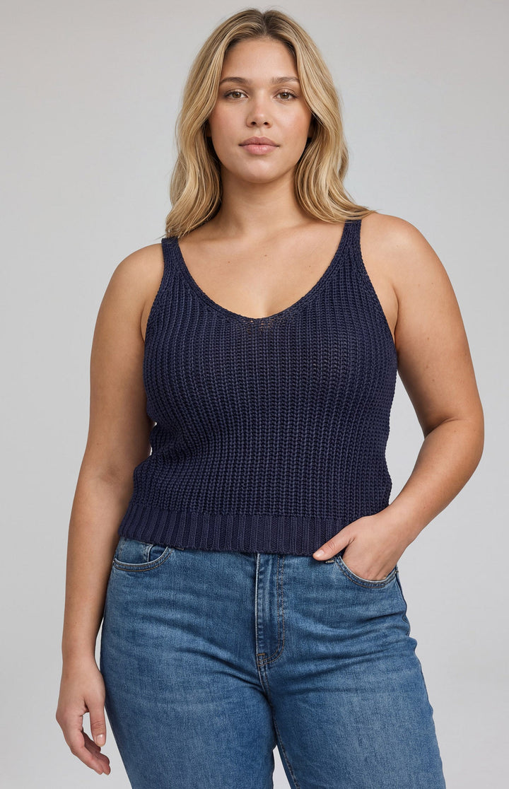 Lizzie Knit Tank in Navy | Gentle Fawn