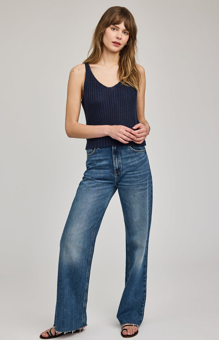 Lizzie Knit Tank in Navy | Gentle Fawn