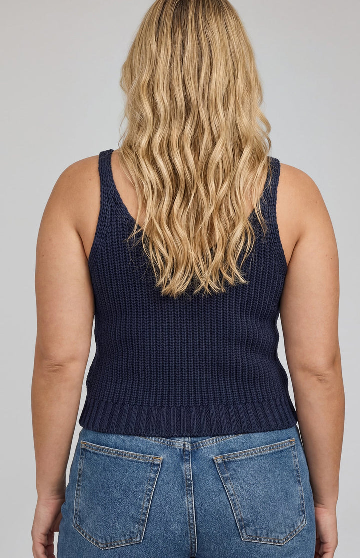 Lizzie Knit Tank in Navy | Gentle Fawn