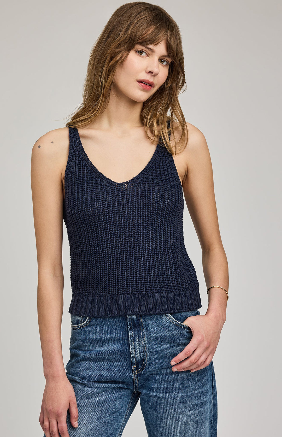 Lizzie Knit Tank in Navy | Gentle Fawn