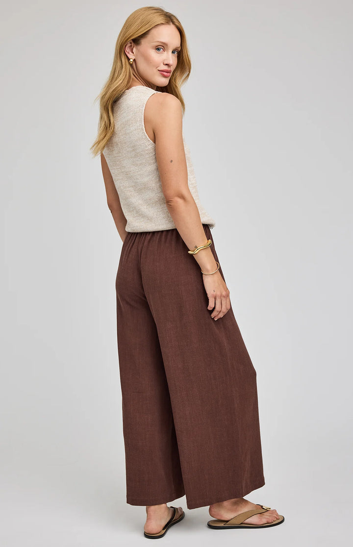 Arlo Espresso Linen Pant | Gentle Fawn