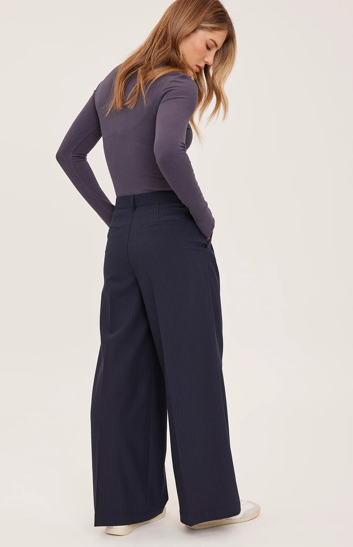 Collins Navy Pinstripe Pants | Gentle Fawn