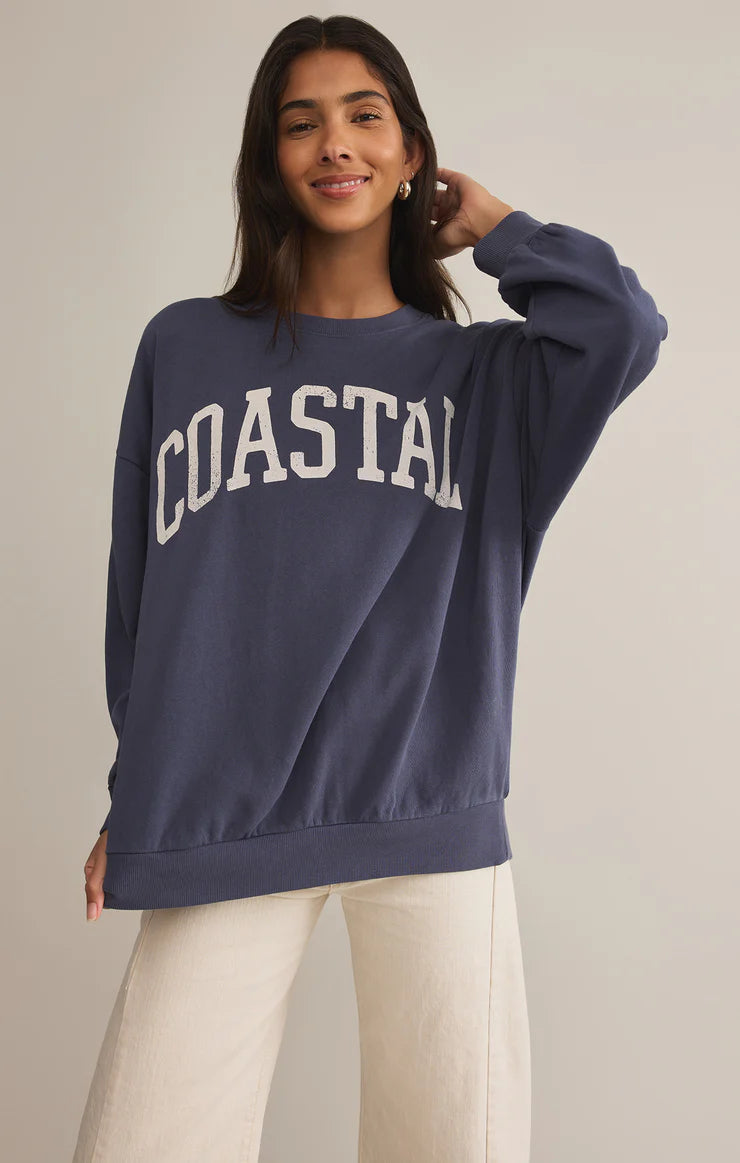 PRESALE Coastal Sunday Sweatshirt - Worn Blue