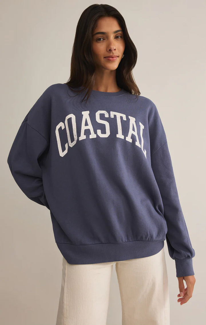 PRESALE Coastal Sunday Sweatshirt - Worn Blue