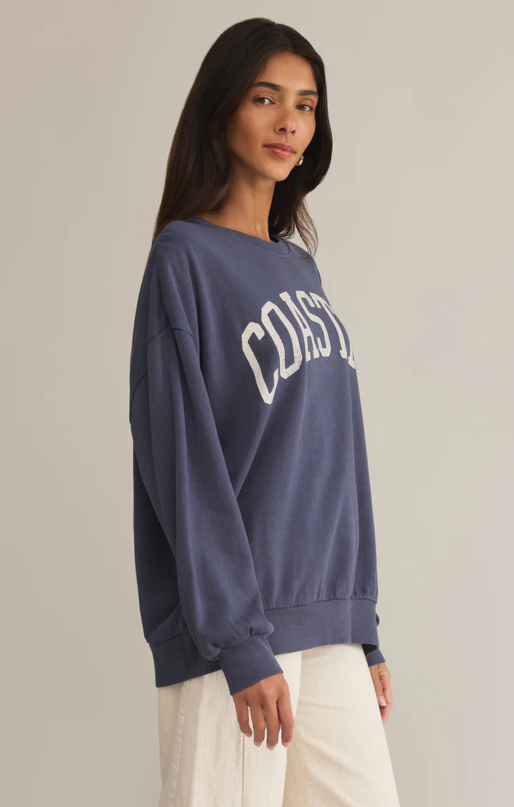 PRESALE Coastal Sunday Sweatshirt - Worn Blue