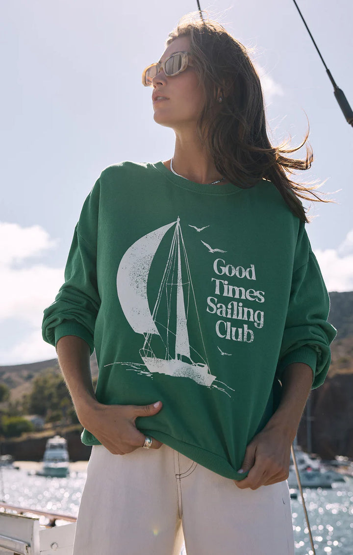 PRESALE Sail Away Sunday Sweatshirt - Green