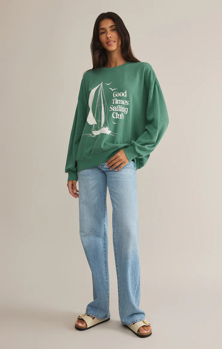 PRESALE Sail Away Sunday Sweatshirt - Green