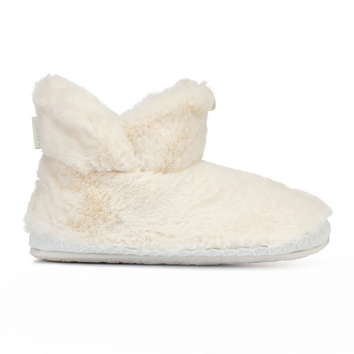 Harriet Faux Fur Slipper Boot - Cream | Bedroom Athletics