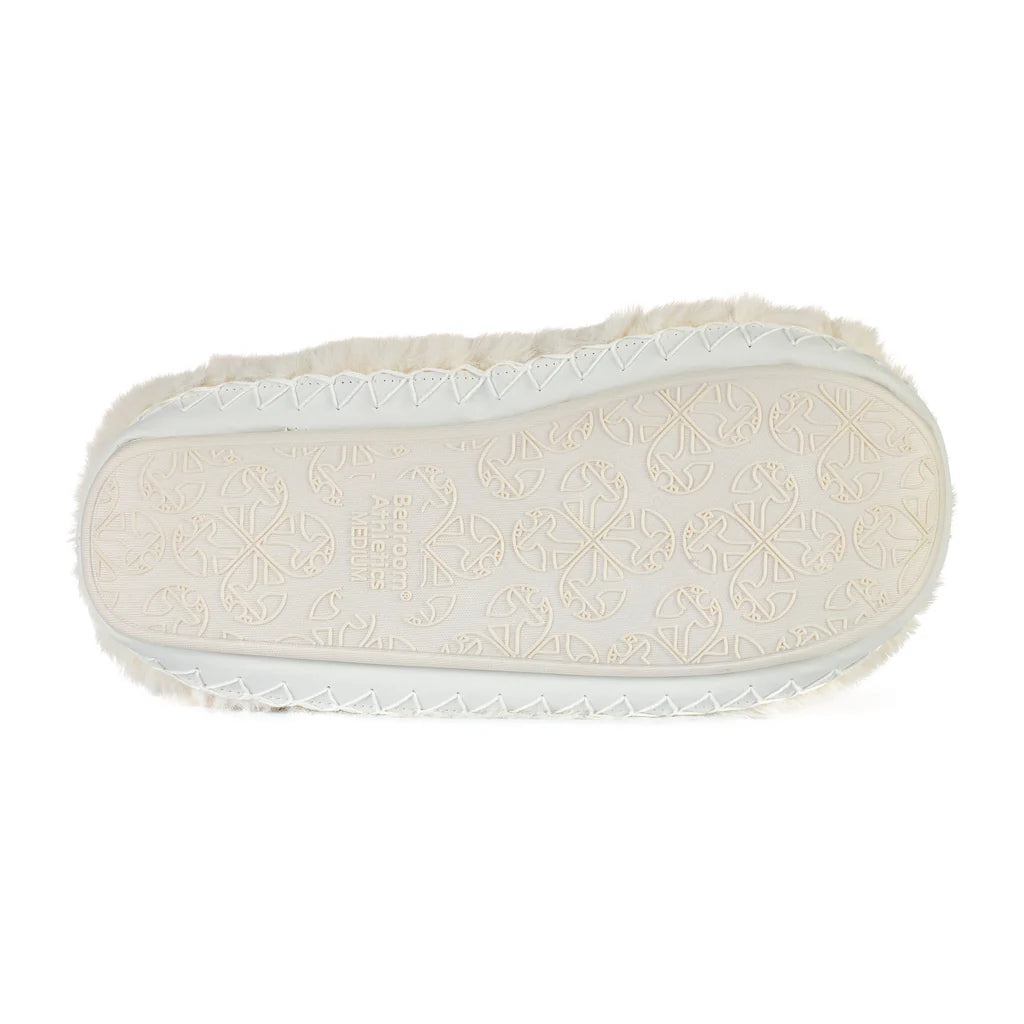 Harriet Faux Fur Slipper Boot - Cream | Bedroom Athletics