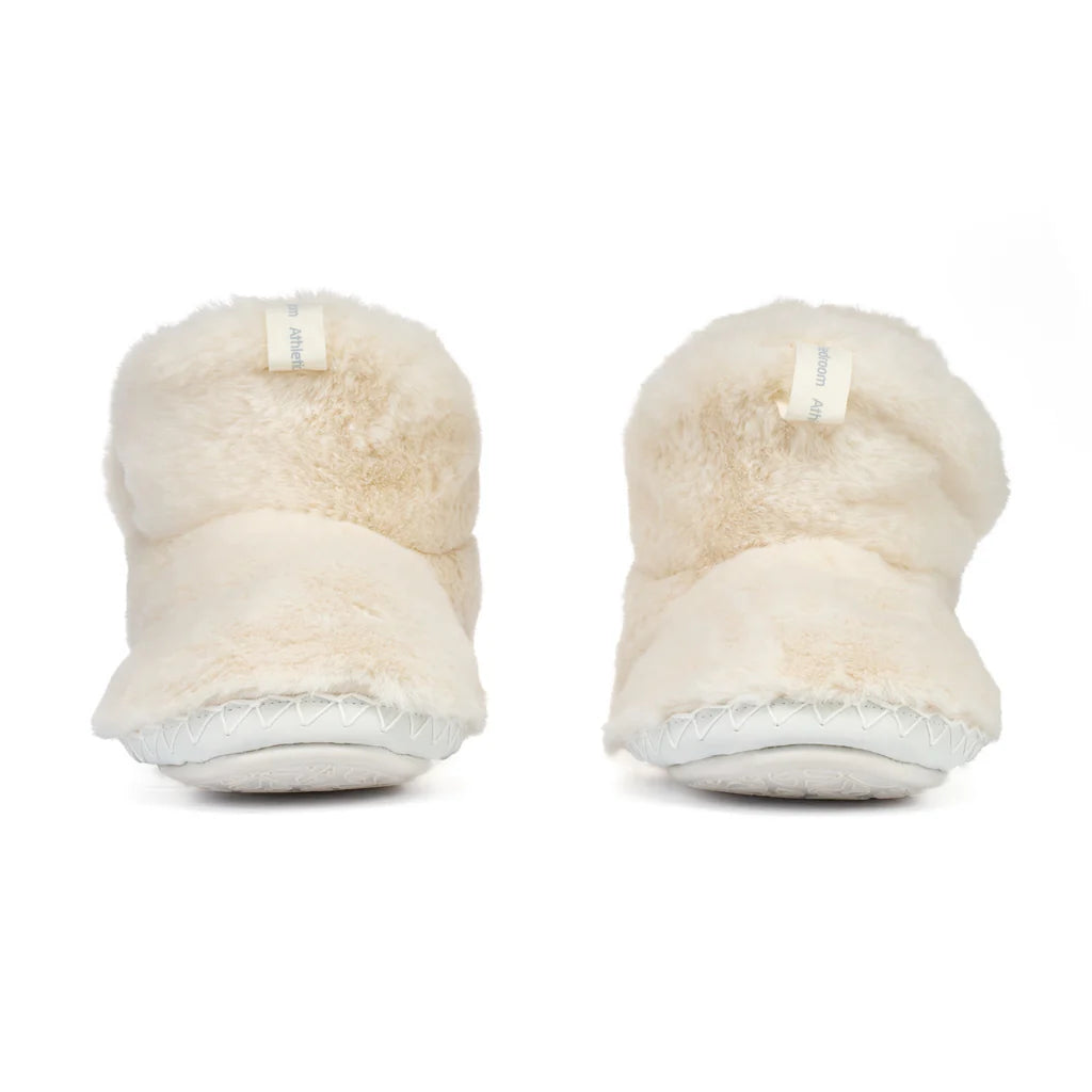 Harriet Faux Fur Slipper Boot - Cream | Bedroom Athletics