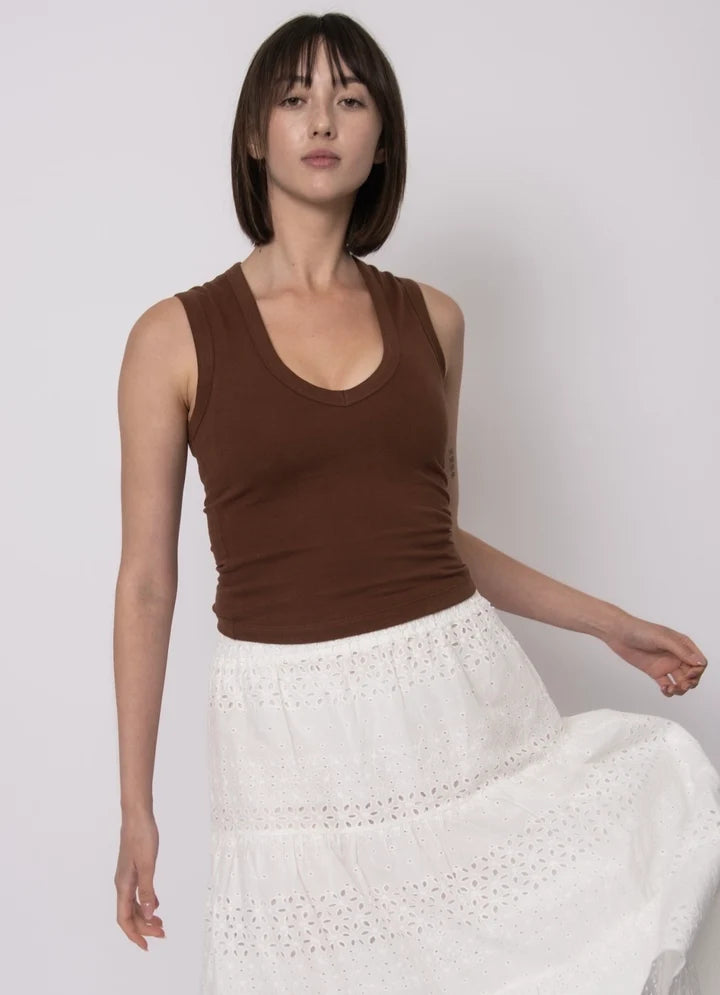 Maxim Sleevless Top - Cocoa | RD Style