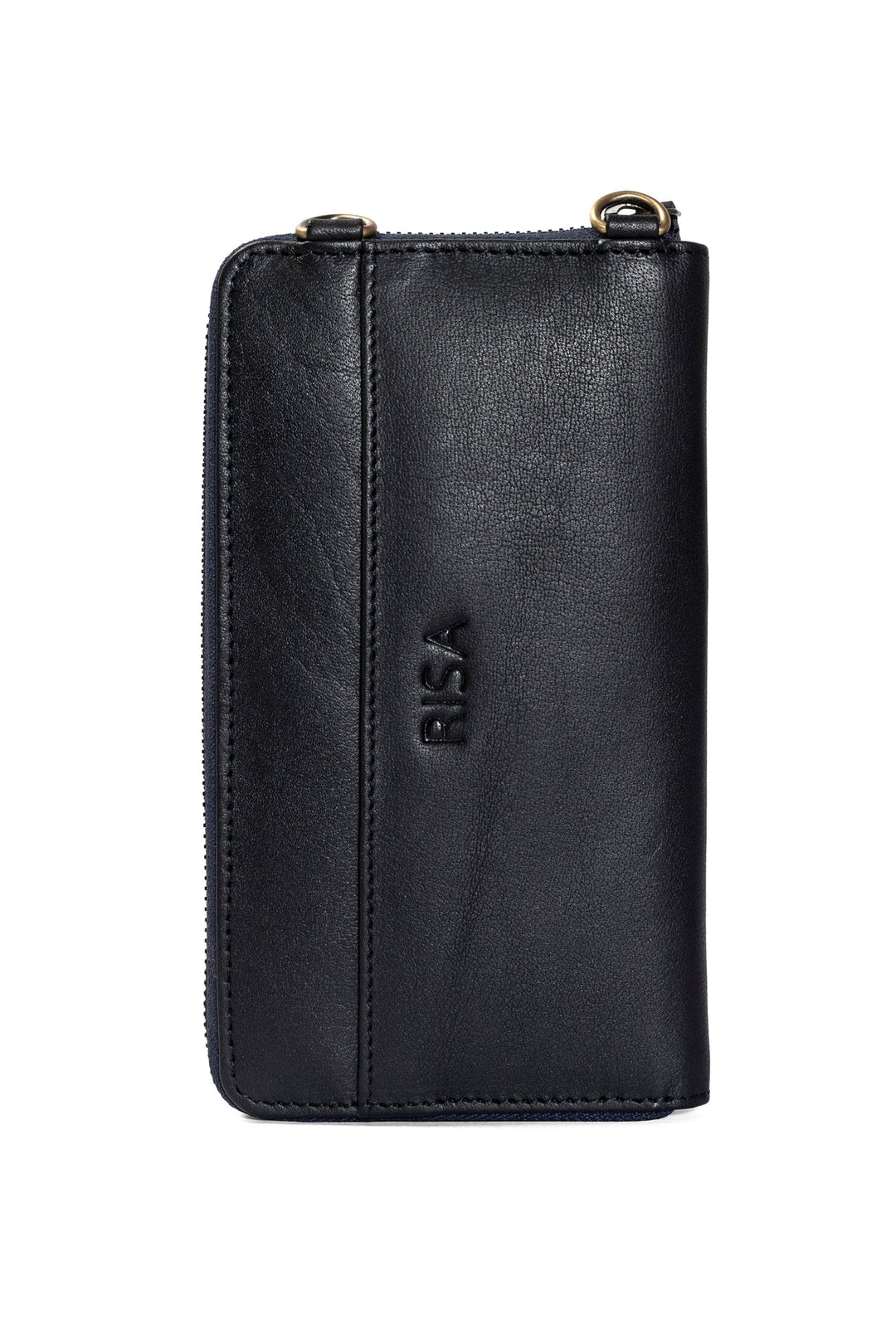 Three Fold Wallet Crossbody - Black | Risa Vancouver