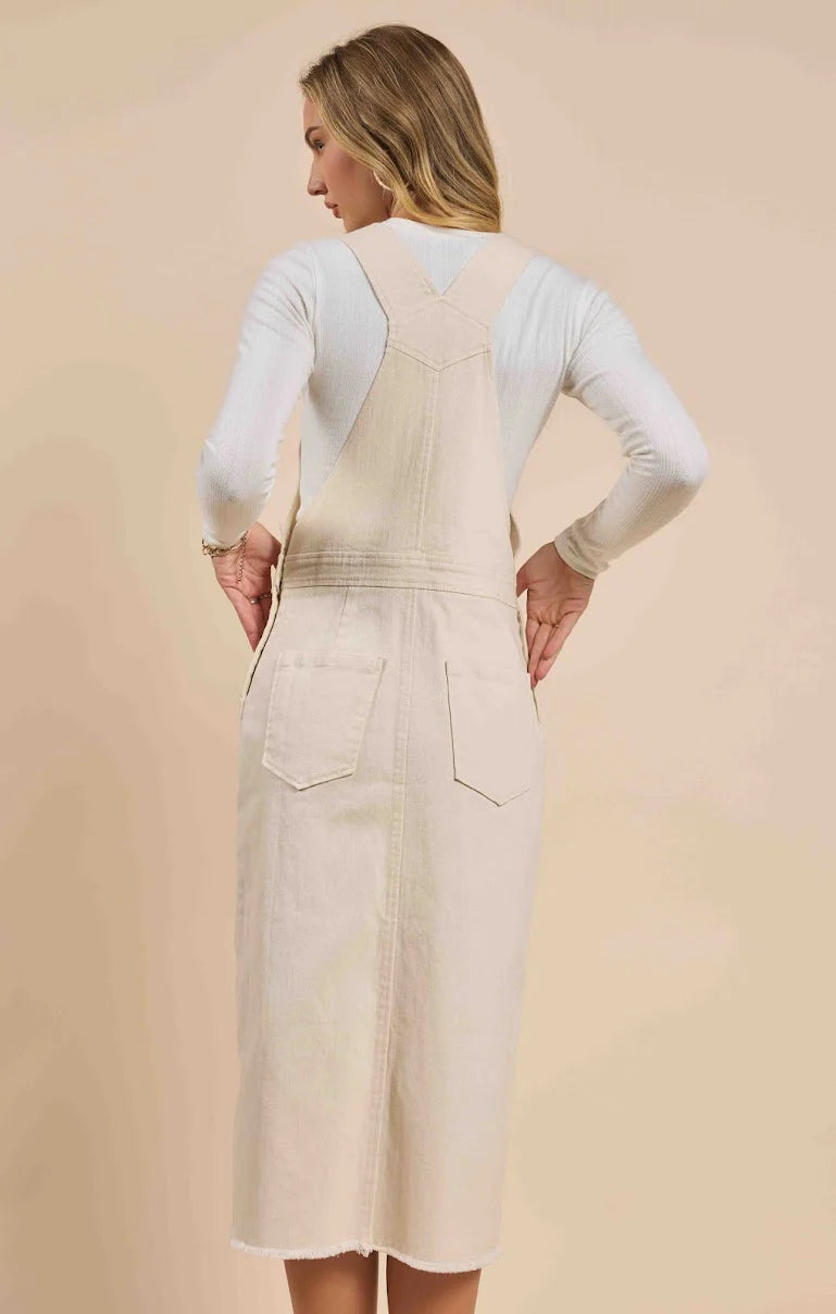 Clear Eyes Denim Skirtall Cream Sadie and Sage Clearance