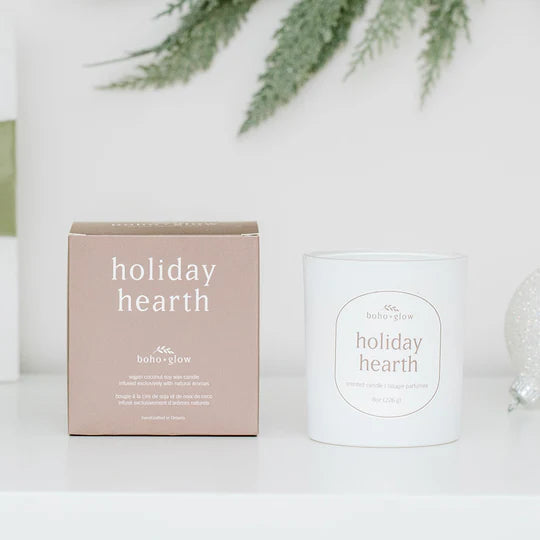 Holiday Hearth Candle | Boho + Glow