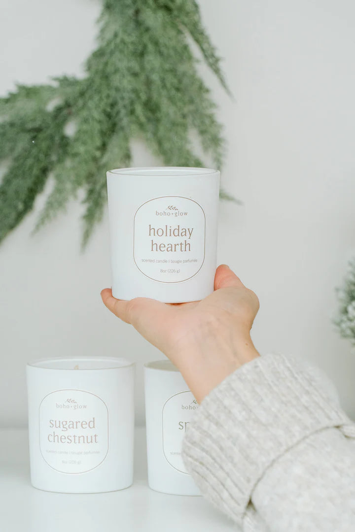 Holiday Hearth Candle | Boho + Glow