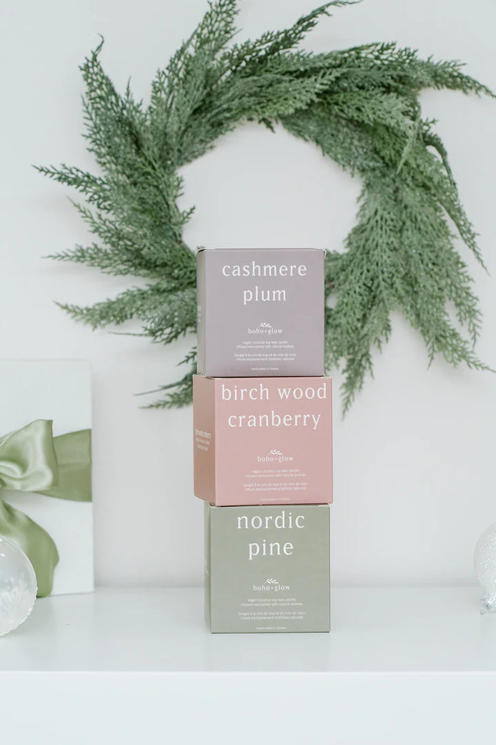 Birchwood Cranberry Candle | Boho + Glow