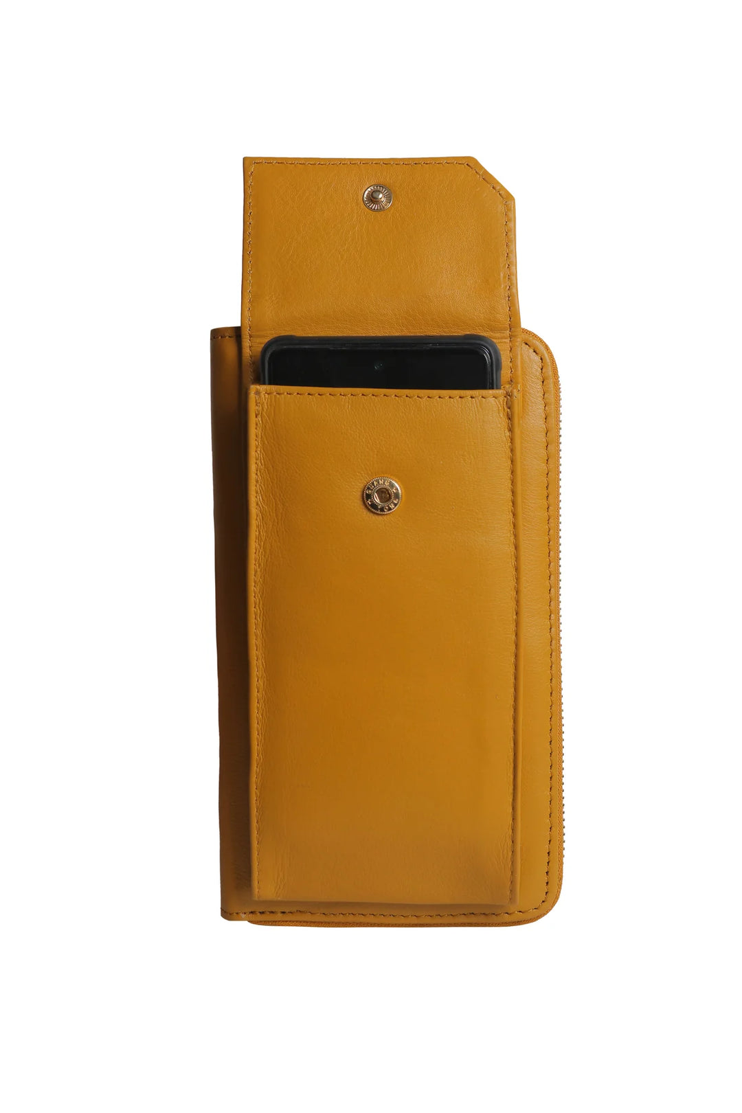 Three Fold Wallet Crossbody - Mustard | Risa Vancouver