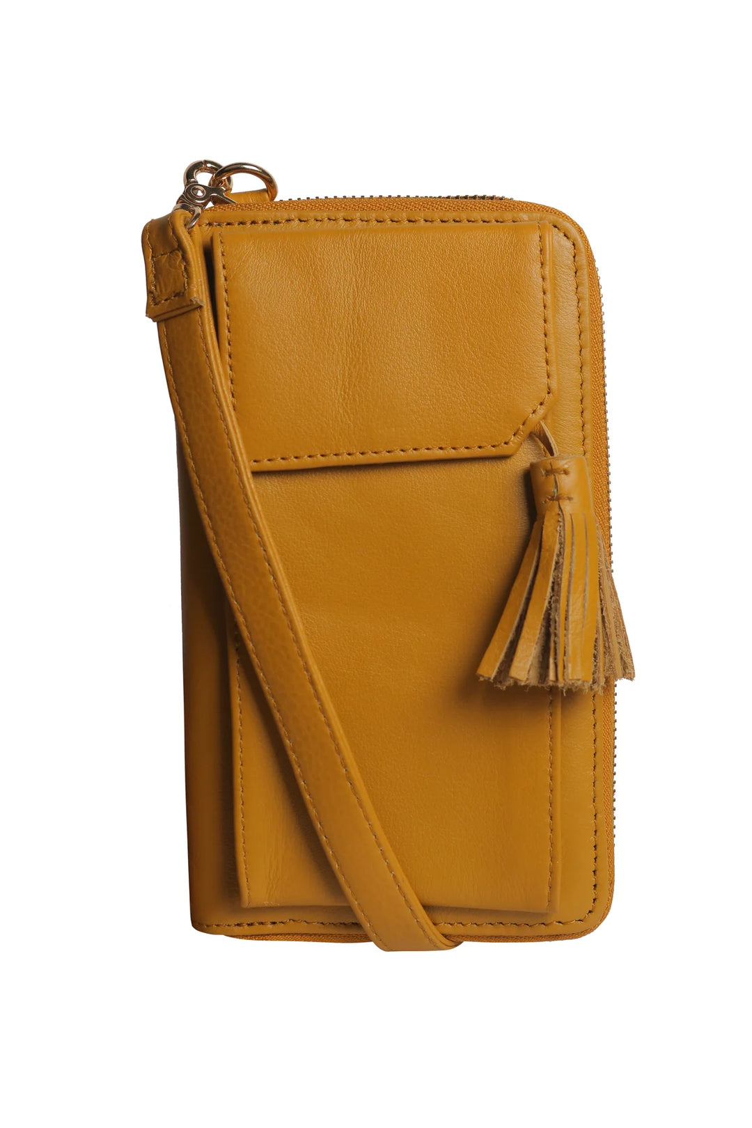 Three Fold Wallet Crossbody - Mustard | Risa Vancouver