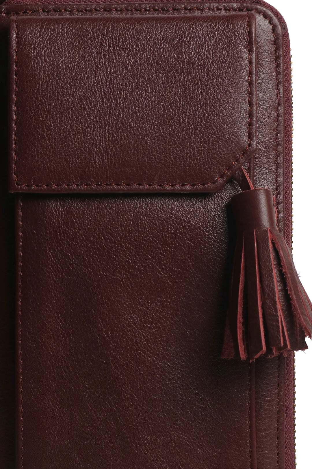 Three Fold Wallet Crossbody - Maroon | Risa Vancouver