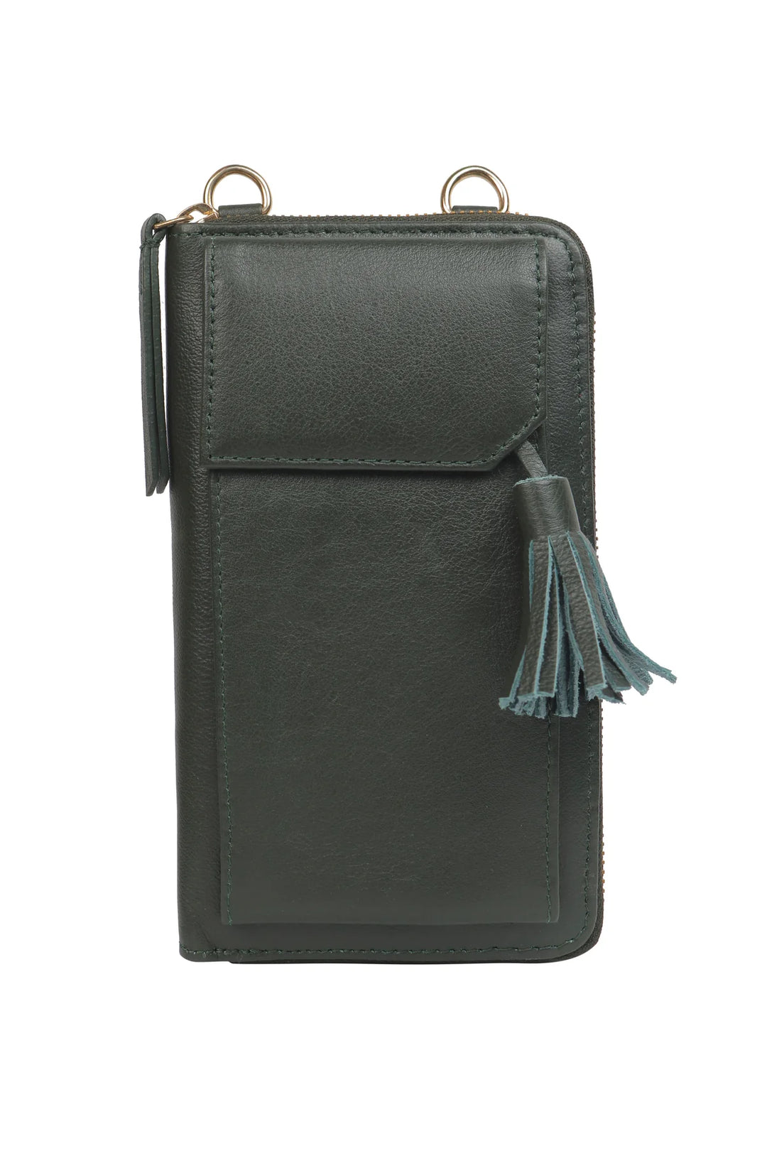 Three Fold Wallet Crossbody - Hunter Green | Risa Vancouver