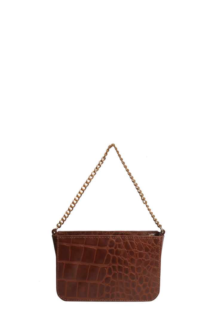 Judah Box Clutch - Brown | Risa Vancouver