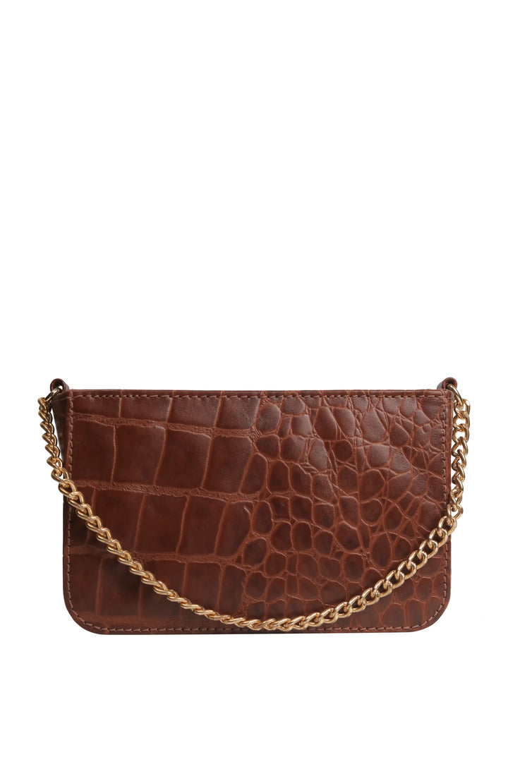 Judah Box Clutch - Brown | Risa Vancouver