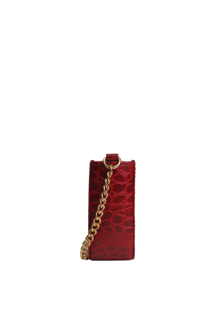 Judah Box Clutch - Burgundy | Risa Vancouver