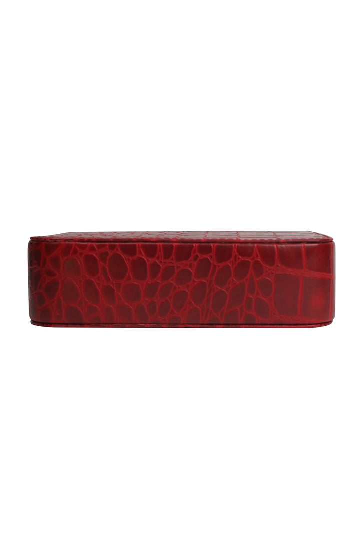 Judah Box Clutch - Burgundy | Risa Vancouver