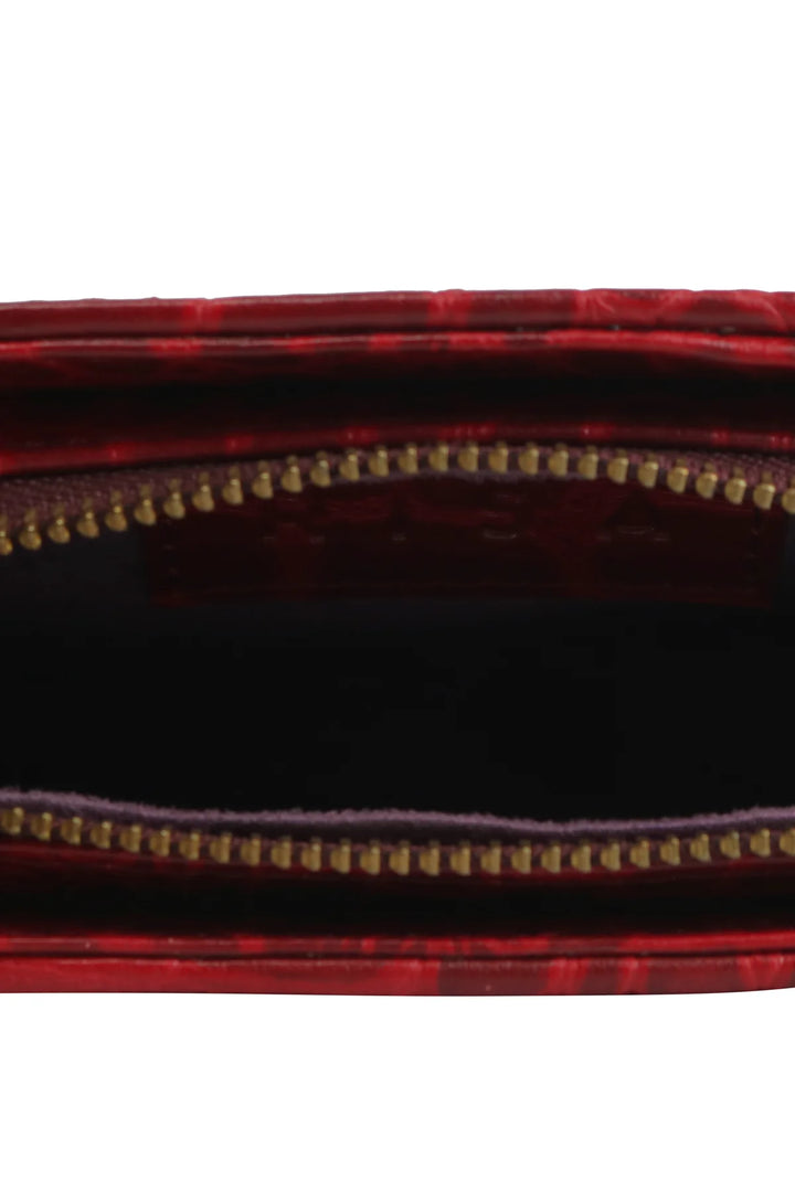 Judah Box Clutch - Burgundy | Risa Vancouver