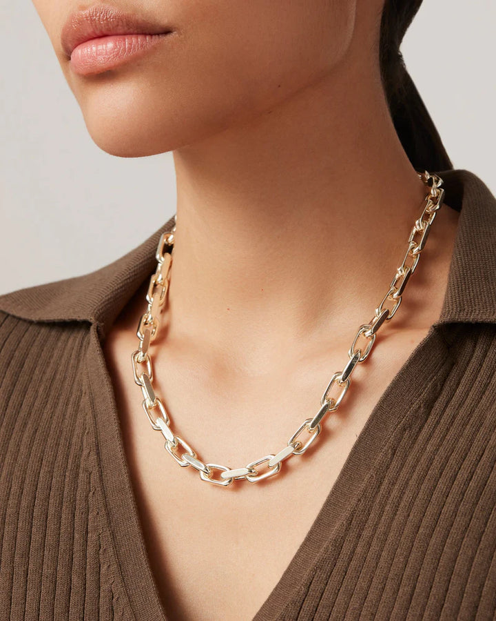 Loire Chain Necklace Silver | Jenny Bird