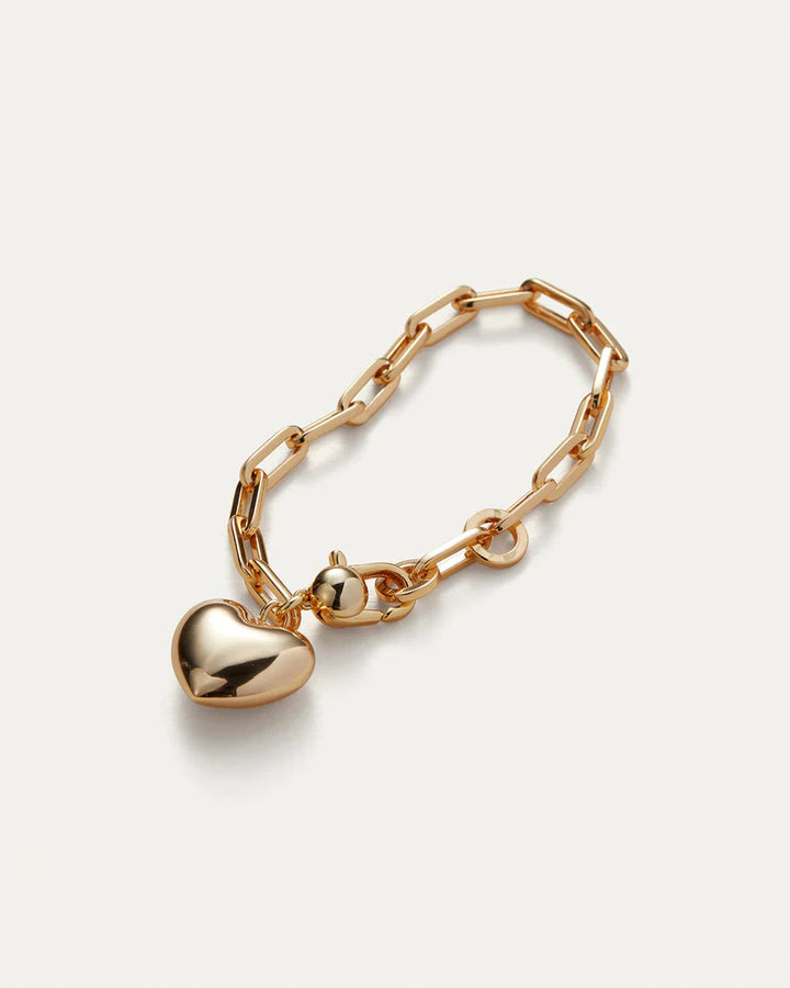 Bracelet cœur gonflé - Or | Jenny Oiseau